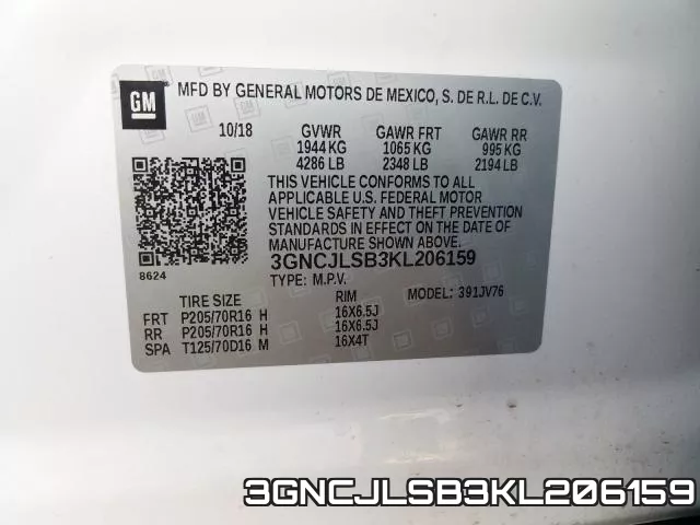 3GNCJLSB3KL206159 фото 2