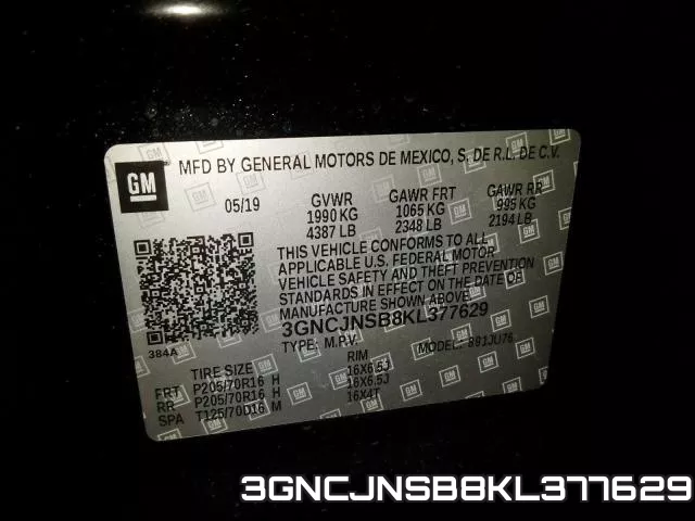 3GNCJNSB8KL377629 фото 2