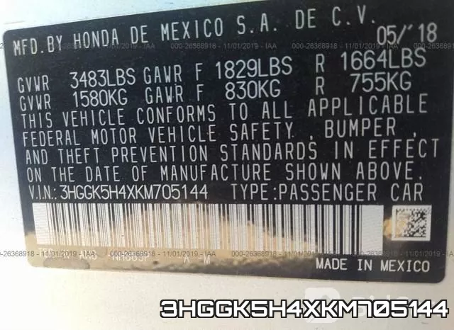 3HGGK5H4XKM705144 фото 10