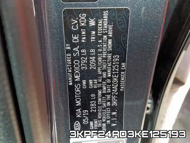 3KPF24AD3KE125193 фото 2