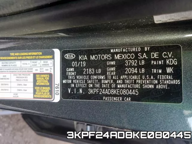 3KPF24AD8KE080445 фото 2