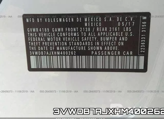 3VWDB7AJXHM400262 фото 10