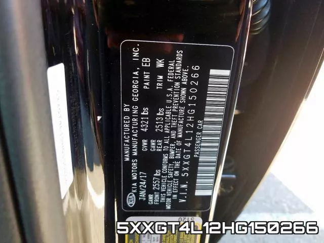 5XXGT4L12HG150266 фото 2