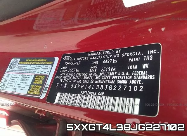 5XXGT4L38JG227102 фото 10