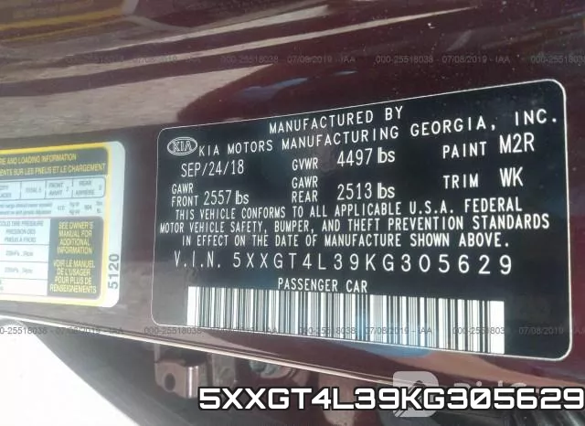 5XXGT4L39KG305629 фото 10