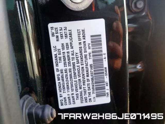 7FARW2H86JE071495 фото 2