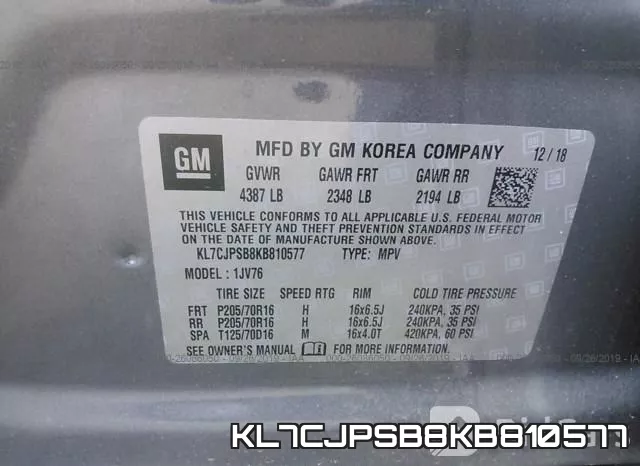 KL7CJPSB8KB810577 фото 9