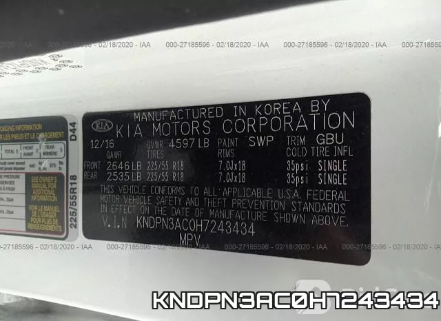 KNDPN3AC0H7243434 фото 10