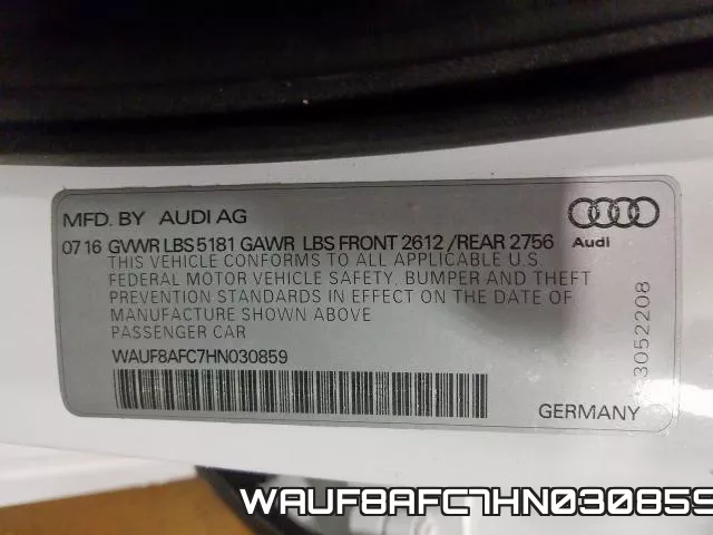 WAUF8AFC7HN030859 фото 2