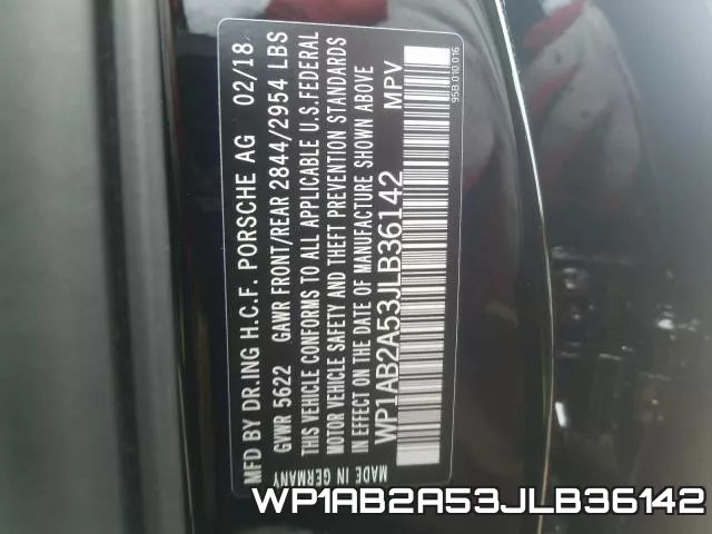 WP1AB2A53JLB36142 фото 2