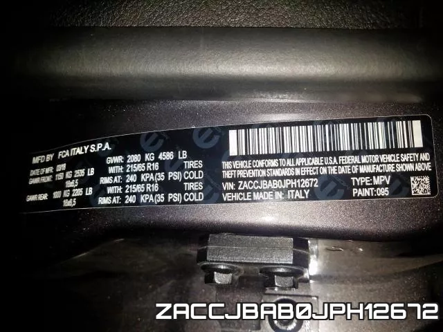 ZACCJBAB0JPH12672 фото 2