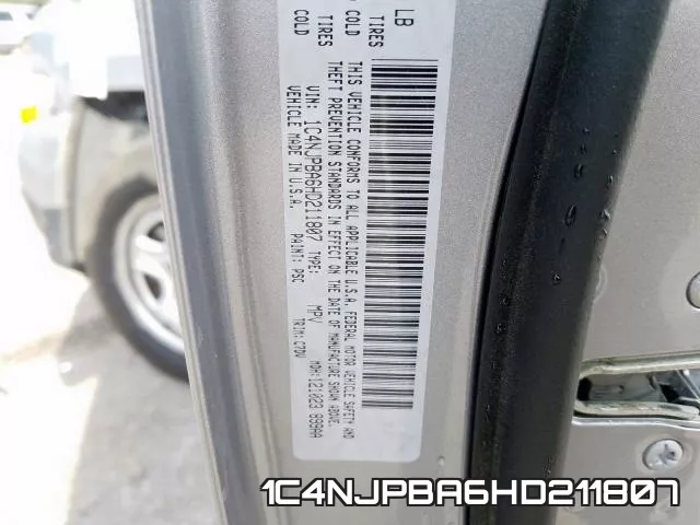 1C4NJPBA6HD211807 фото 2