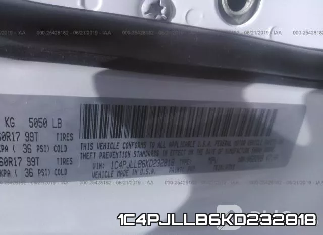 1C4PJLLB6KD232818 фото 10