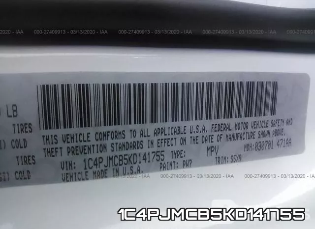 1C4PJMCB5KD141755 фото 6
