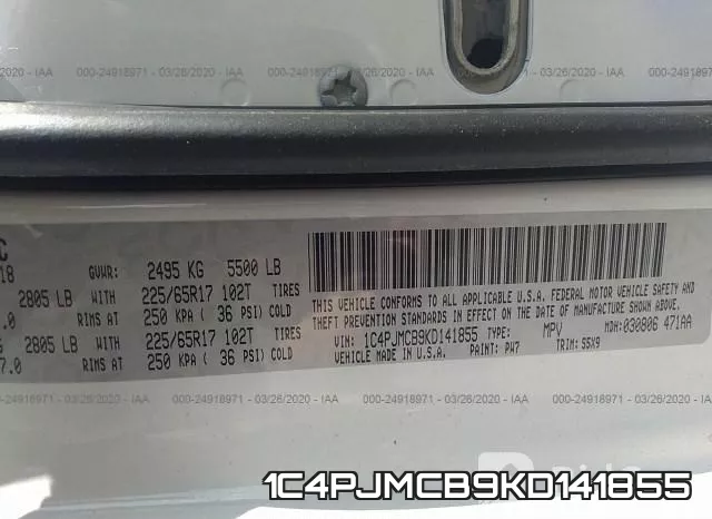 1C4PJMCB9KD141855 фото 10