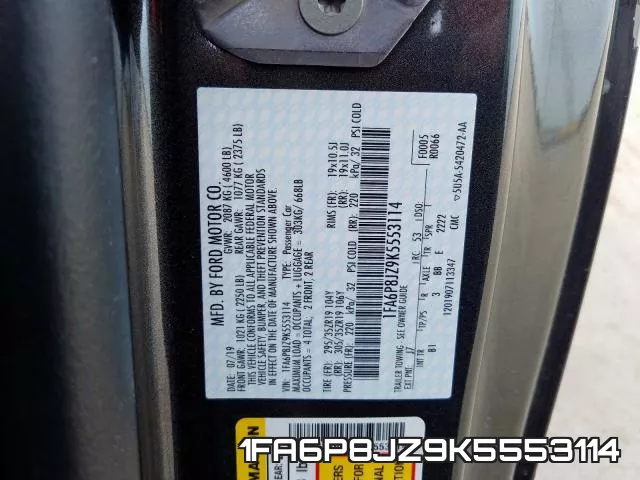 1FA6P8JZ9K5553114 фото 2
