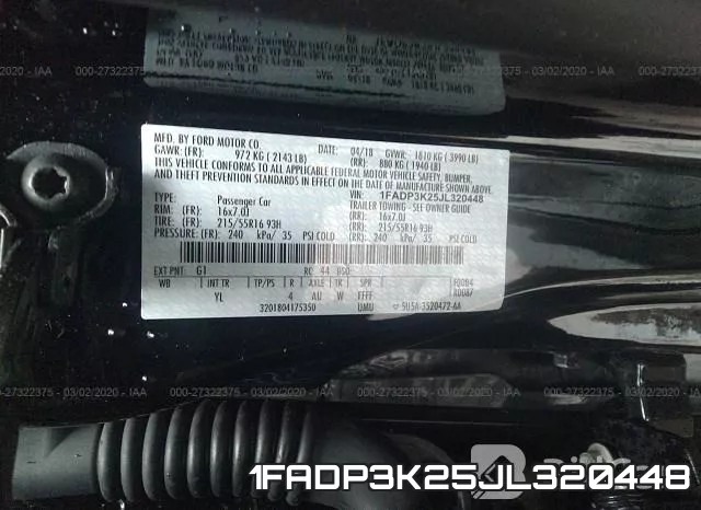 1FADP3K25JL320448 фото 10