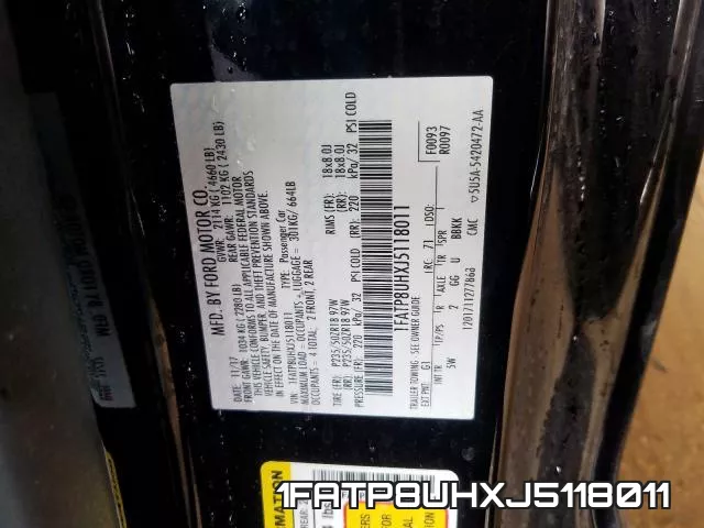 1FATP8UHXJ5118011 фото 2