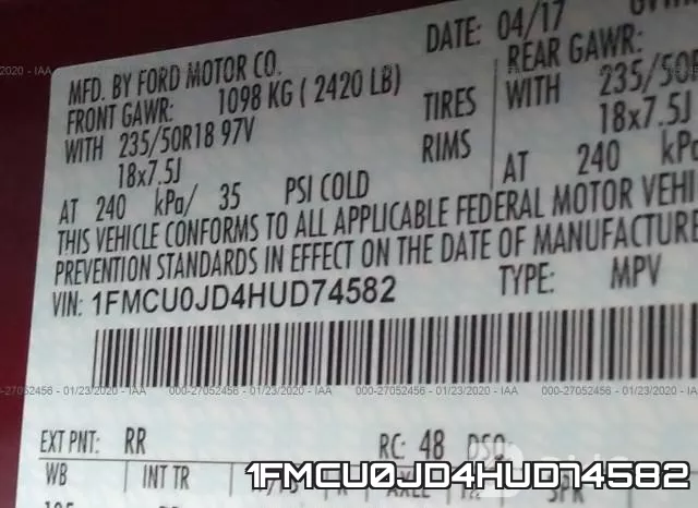 1FMCU0JD4HUD74582 фото 10
