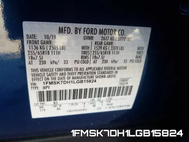 1FMSK7DH1LGB15824 фото 2