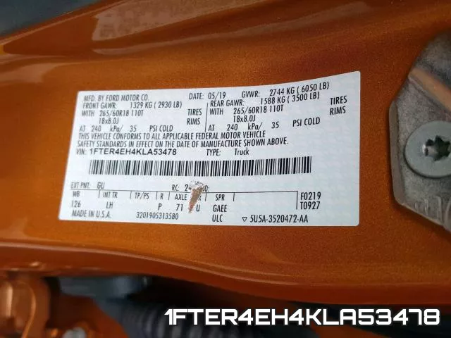 1FTER4EH4KLA53478 фото 2