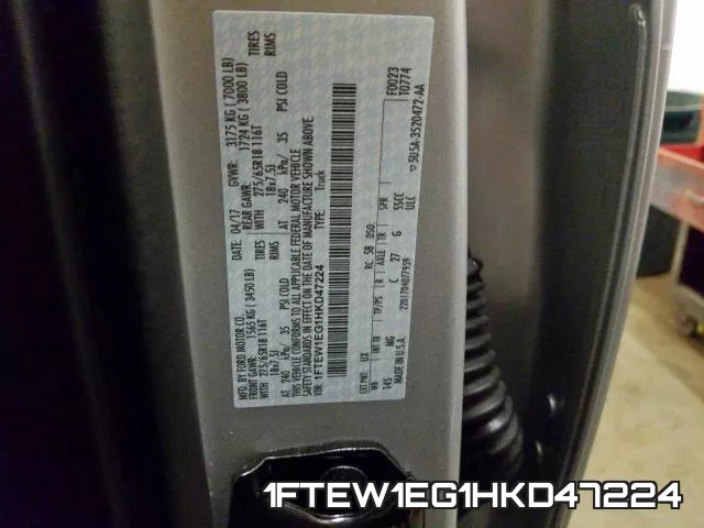 1FTEW1EG1HKD47224 фото 2