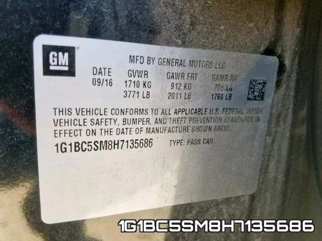 1G1BC5SM8H7135686 фото 2