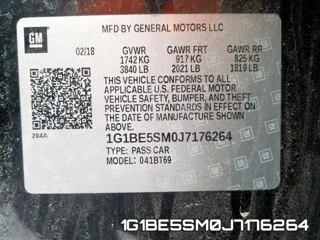 1G1BE5SM0J7176264 фото 2