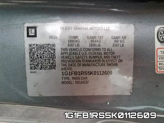 1G1FB1RS5K0112609 фото 2