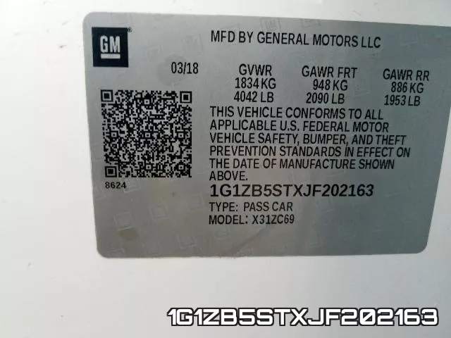 1G1ZB5STXJF202163 фото 2