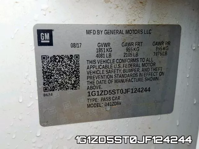 1G1ZD5ST0JF124244 фото 2