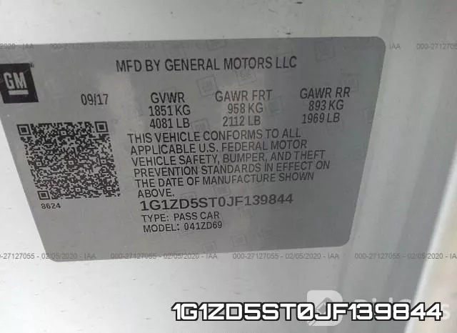 1G1ZD5ST0JF139844 фото 8