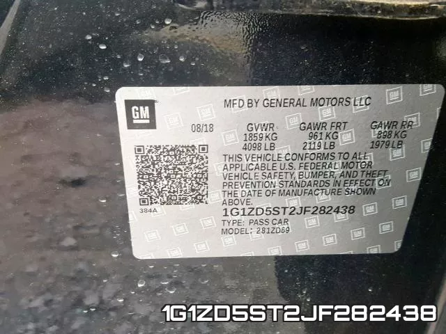 1G1ZD5ST2JF282438 фото 2