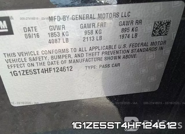 1G1ZE5ST4HF124612 фото 10