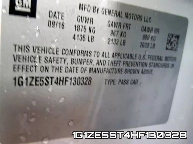 1G1ZE5ST4HF130328 фото 2
