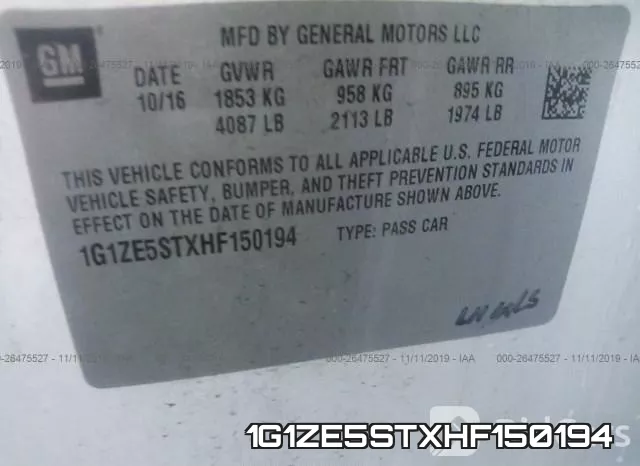 1G1ZE5STXHF150194 фото 10