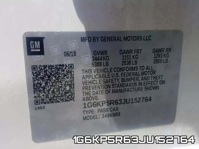 1G6KP5R63JU152764 фото 2