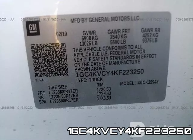 1GC4KVCY4KF223250 фото 8