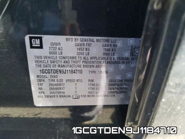 1GCGTDEN9J1184710 фото 2