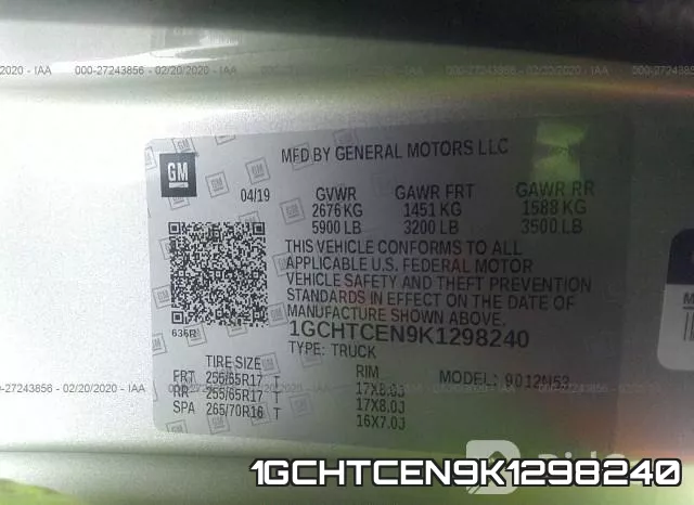 1GCHTCEN9K1298240 фото 10