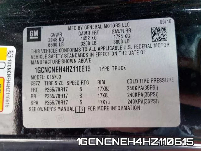 1GCNCNEH4HZ110615 фото 2