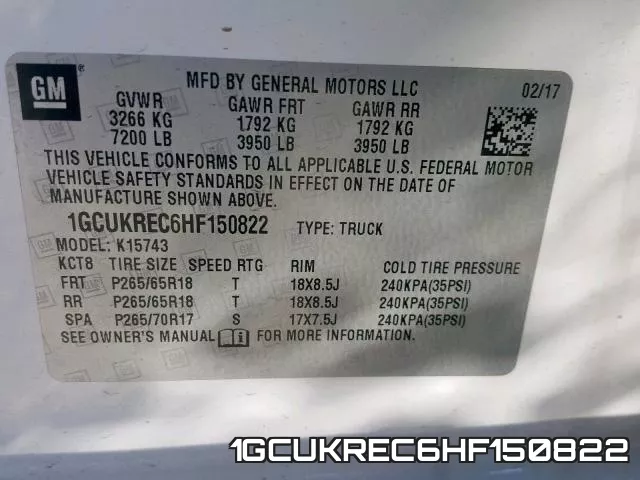 1GCUKREC6HF150822 фото 2