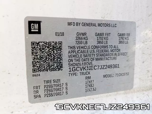 1GCVKNEC7JZ249361 фото 2