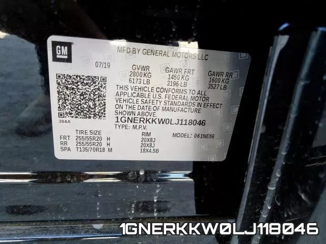 1GNERKKW0LJ118046 фото 2