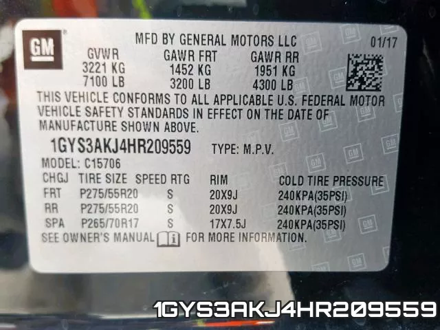 1GYS3AKJ4HR209559 фото 2