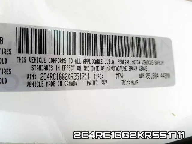 2C4RC1GG2KR551711 фото 2