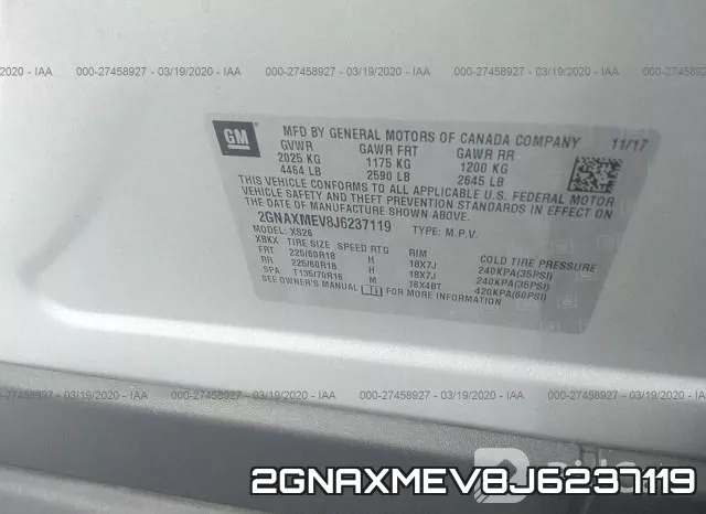 2GNAXMEV8J6237119 фото 10