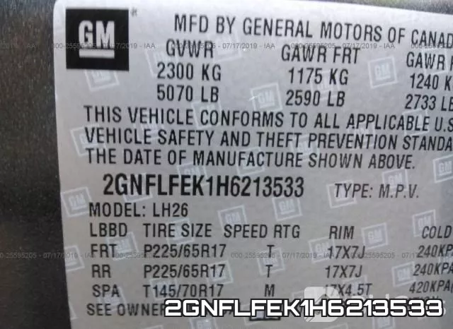 2GNFLFEK1H6213533 фото 10