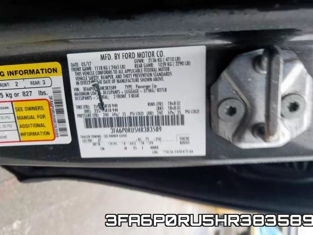 3FA6P0RU5HR383589 фото 2