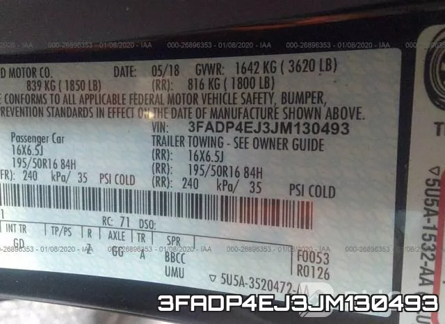 3FADP4EJ3JM130493 фото 10